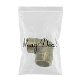 Max 1 Pc Double Male Thread Elbow Brass Adapter Pipe Fitting DN20xDN20