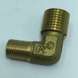 Max 1 Pc Double Male Thread Elbow Brass Adapter Pipe Fitting DN8xDN6