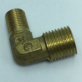 Max 1 Pc Double Male Thread Elbow Brass Adapter Pipe Fitting DN8xDN6