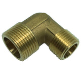 Max 1 Pc Double Male Thread Elbow Brass Adapter Pipe Fitting DN20xDN15