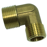 Max 1 Pc Double Male Thread Elbow Brass Adapter Pipe Fitting DN20xDN15