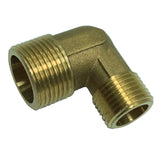 Max 1 Pc Double Male Thread Elbow Brass Adapter Pipe Fitting DN20xDN15