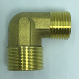 Max 1 Pc Double Male Thread Elbow Brass Adapter Pipe Fitting DN20xDN15