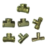 Max 1 Pc Female x Female x Female Tee Brass Thread Pipe Connector Adapter DN6