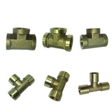 Max 1 Pc Female x Female x Female Tee Brass Thread Pipe Connector Adapter DN6