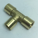 Max 1 Pc Female x Female x Female Tee Brass Thread Pipe Connector Adapter DN6
