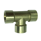 Max 1 Pc Female x Female x Female Tee Brass Thread Pipe Connector Adapter DN8 A