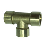 Max 1 Pc Female x Female x Female Tee Brass Thread Pipe Connector Adapter DN8 A
