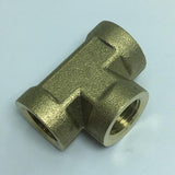 Max 1 Pc Female x Female x Female Tee Brass Thread Pipe Connector Adapter DN8 B