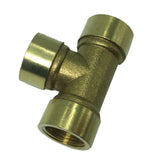 Max 1 Pc Female x Female x Female Tee Brass Thread Pipe Connector Adapter DN10 A