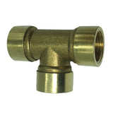 Max 1 Pc Female x Female x Female Tee Brass Thread Pipe Connector Adapter DN10 A