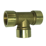 Max 1 Pc Female x Female x Female Tee Brass Thread Pipe Connector Adapter DN10 A