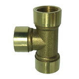 Max 1 Pc Female x Female x Female Tee Brass Thread Pipe Connector Adapter DN10 A