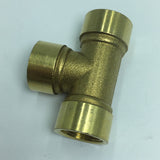 Max 1 Pc Female x Female x Female Tee Brass Thread Pipe Connector Adapter DN10 A