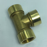 Max 1 Pc Female x Female x Female Tee Brass Thread Pipe Connector Adapter DN10 A