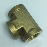 Max 1 Pc Female x Female x Female Tee Brass Thread Pipe Connector Adapter DN10 B