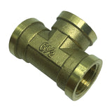 Max 1 Pc Female x Female x Female Tee Brass Thread Pipe Connector Adapter G1/2"