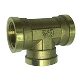 Max 1 Pc Female x Female x Female Tee Brass Thread Pipe Connector Adapter G1/2"