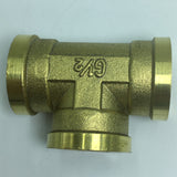 Max 1 Pc Female x Female x Female Tee Brass Thread Pipe Connector Adapter G1/2"