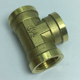Max 1 Pc Female x Female x Female Tee Brass Thread Pipe Connector Adapter G1/2"