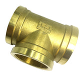 Max 1 Pc 3-Way Tee Female Full Brass Thread Connector Adapter Fitting DN50 G2"
