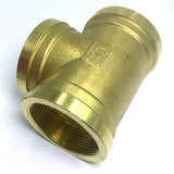 Max 1 Pc 3-Way Tee Female Full Brass Thread Connector Adapter Fitting DN50 G2"