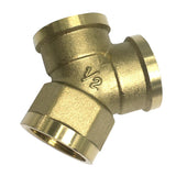 Max 1Pc 3Way Female Full Brass Thread Connector Adapter Fitting DN15 Y Shape