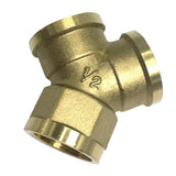 Max 1Pc 3Way Female Full Brass Thread Connector Adapter Fitting DN15 Y Shape