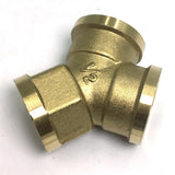 Max 1Pc 3Way Female Full Brass Thread Connector Adapter Fitting DN15 Y Shape