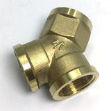 Max 1Pc 3Way Female Full Brass Thread Connector Adapter Fitting DN15 Y Shape