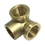 Max 1Pc 3Way Female Full Brass Thread Connector Adapter Fitting DN15 Wall Corner