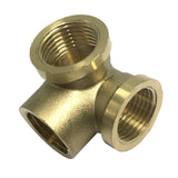 Max 1Pc 3Way Female Full Brass Thread Connector Adapter Fitting DN15 Wall Corner