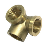 Max 1Pc 3Way Female Full Brass Thread Connector Adapter Fitting DN15 Wall Corner