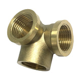 Max 1Pc 3Way Female Full Brass Thread Connector Adapter Fitting DN15 Wall Corner