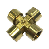 Max 1Pc Cross Female/Male Thread Adapter Connector Brass Pipe Fitting 4Way DN8 F