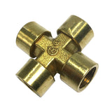 Max 1Pc Cross Female/Male Thread Adapter Connector Brass Pipe Fitting 4Way DN8 F