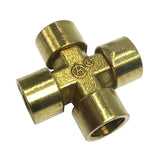 Max 1Pc Cross Female/Male Thread Adapter Connector Brass Pipe Fitting 4Way DN8 F