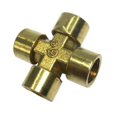 Max 1Pc Cross Female/Male Thread Adapter Connector Brass Pipe Fitting 4Way DN8 F