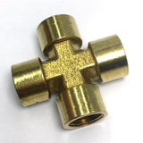 Max 1Pc Cross Female/Male Thread Adapter Connector Brass Pipe Fitting 4Way DN8 F