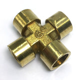 Max 1Pc Cross Female/Male Thread Adapter Connector Brass Pipe Fitting 4Way DN8 F
