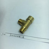 Max 1/4'' 3-Way Tee Brass Thread Water Pipe Connector Adapter Fittings Parts A