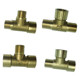 Max 1/4'' 3-Way Tee Brass Thread Water Pipe Connector Adapter Fittings Parts A