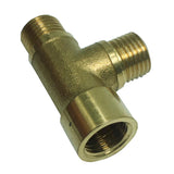 Max 1/4'' 3-Way Tee Brass Thread Water Pipe Connector Adapter Fittings Parts A