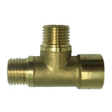 Max 1/4'' 3-Way Tee Brass Thread Water Pipe Connector Adapter Fittings Parts A