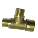 Max 1/4'' 3-Way Tee Brass Thread Water Pipe Connector Adapter Fittings Parts A