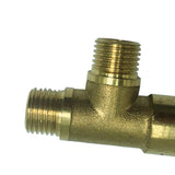 Max 1/4'' 3-Way Tee Brass Thread Water Pipe Connector Adapter Fittings Parts A