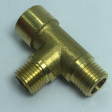 Max 1/4'' 3-Way Tee Brass Thread Water Pipe Connector Adapter Fittings Parts A