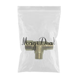 Max 1/4'' 3-Way Tee Brass Thread Water Pipe Connector Adapter Fittings Parts A