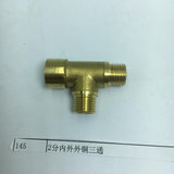 Max 1/4'' 3-Way Tee Brass Thread Water Pipe Connector Adapter Fittings Parts A