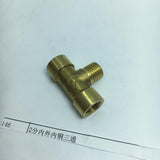 Max 1/4'' 3-Way Tee Brass Thread Water Pipe Connector Adapter Fittings Parts B